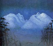 Harald Sohlberg Vinternatt i fjellene Spain oil painting artist